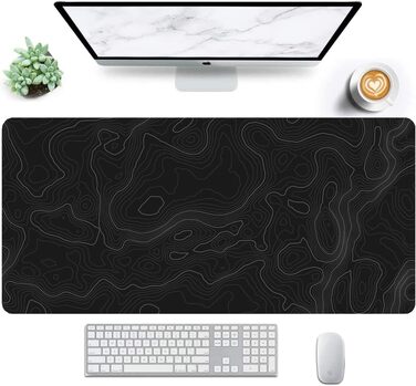 Килимок для миші ігровий XXL 900x400 мм з художнім контуром, водонепроникний, антиковзкий для ПК, MacBook, ноутбука. Підвищує точність та швидкість