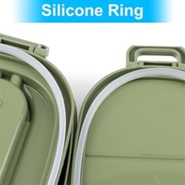 Ланчбокс Brotdose 2-ярусний, 1550 мл, з ложкою та виделкою, синій (авокадо), BPA Free, для дорослих