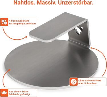 Прес для бургерів FENNEK Smasher I Професійний прес для смаження бургерів з нержавіючої сталі для кухні, ресторану, кемпінгу