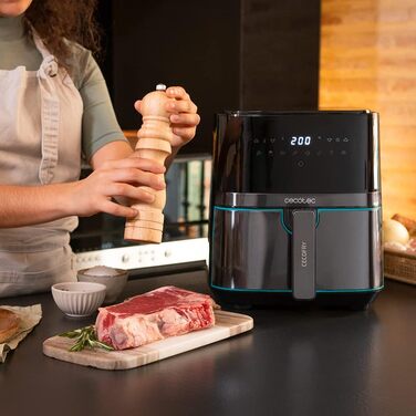 Фритюрниця Cecotec Cecofry Full InoxBlack 5500: 5.5 л, 1600 Вт, 8 режимів, PerfectCook, сталь