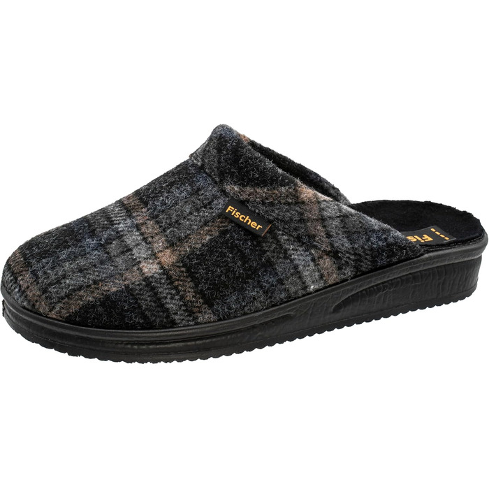 Домашні тапочки чоловічі Fischer Karomuster 204602 (41 EU, сірий)