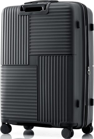 Набір валіз Merax TSA-Schloß 3 шт. (M-L-XL) з телескопічним ручками та 4 колесами, чорний. Валізи ручної поклажі, PP-матеріал, з TSA-замком.