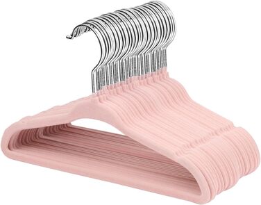 Плечики для дитячого одягу ManGotree з велюру, 30 шт, рожеві. Плечики для дитячого одягу з обертовим гачком, спеціальний дизайн для дитячої та дитячої одягу.