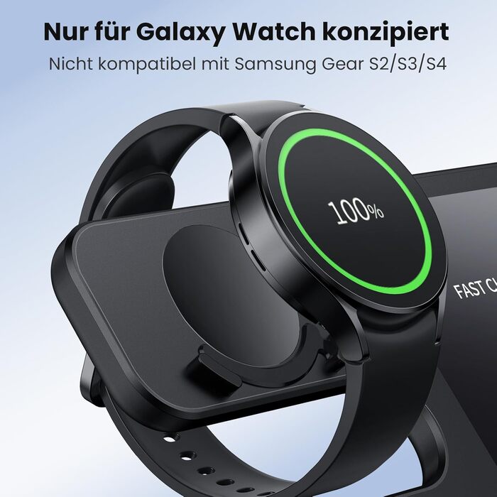 Seacosmo Бездротова зарядна станція 3-в-1, 18W для Samsung Galaxy Watch 8/7/Ultra/6/5/4/3/Pro, S24/23/22/21/Plus/Ultra та Buds