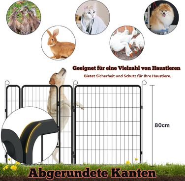 Забіг для цуценят Froadp 6-TLG, вольєр для собак, огорожа для цуценят 65x80 см, 6 елементів