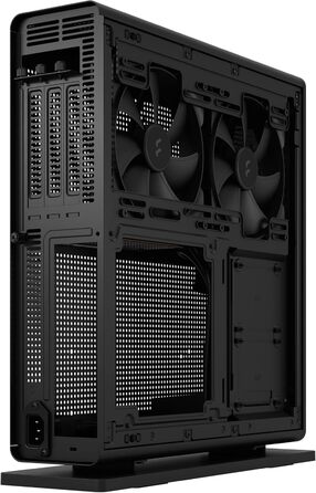 Корпус Fractal Design Ridge Black Mini-ITX для ігрового ПК з PCIe 4.0, 2 вентилятори 140мм PWM, USB Type-C