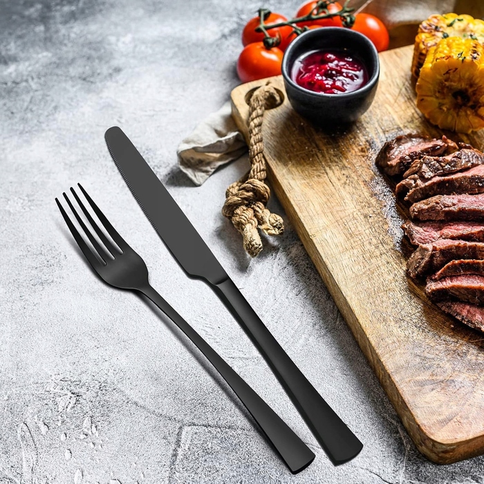 Набір золотих столових приборів зі сталі (24 предмети) — елегантний подарунок до свят