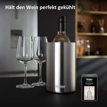 Охолоджувач для вина Haier Premium Collection - нержавіюча сталь, для дому та свят