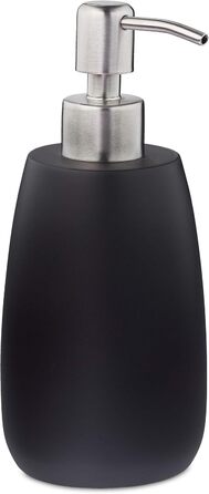 Дозатор мила Relaxdays 300 мл, наповнюваний, для ванної/кухні, з нержавіючої сталі, полірезин, чорний