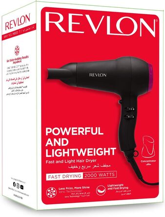 Фен Revlon RVDR5823 Fast & Light, 2000W – швидка та легка сушка волосся