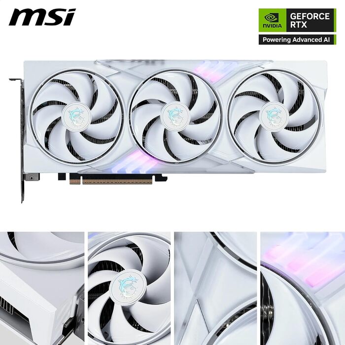 Відеокарта MSI GeForce RTX 5060 Ti Gaming Trio OC White 16GB GDDR7, PCIe 5.0, 2647 MHz