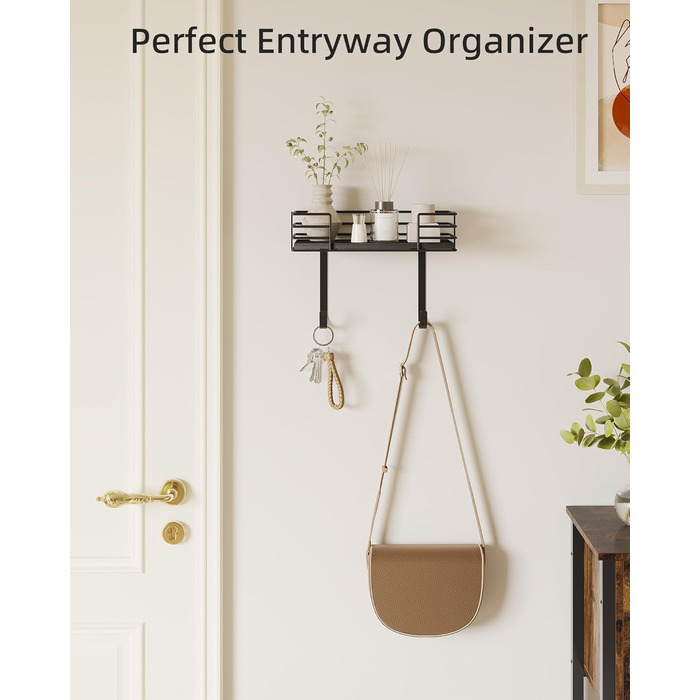 Настінна підставка для прасувальної дошки THYGIFTREE, сіра, з полицею для зберігання