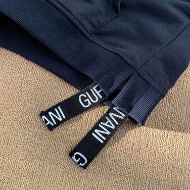 Худі чоловіче Gurunvani Kontrastfarbe Patchwork, білий (XXL, темно-синій)