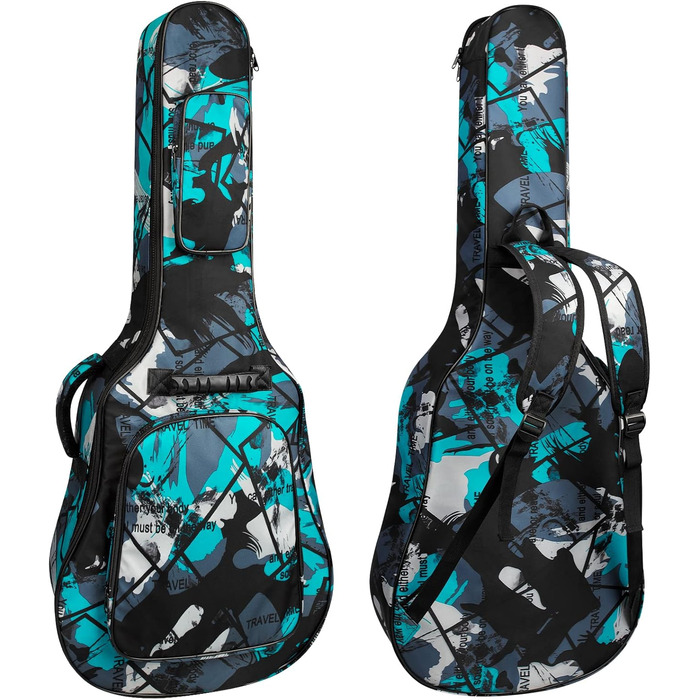 Чохол для гітари повного розміру 99 см (40 дюймів) - для акустичної та концертної гітари, Gigbag, 15 мм, водонепроникний, з двома кишенями, регульований плечовий ремінь, захист грифа