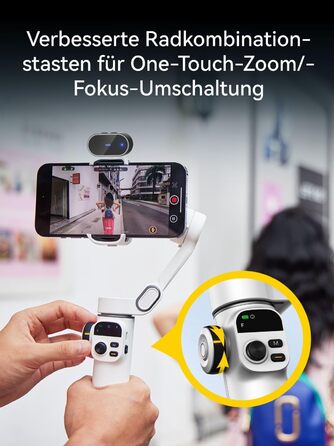 Стабілізатор для iPhone та Android з 3-осьовою стабілізацією та OLED-дисплеєм, 7.8