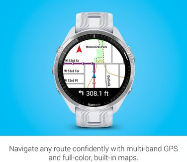 Розумний годинник Garmin Forerunner 965 для бігу з AMOLED-дисплеєм, вимірювання тренувань та відновлення, кольори: Whitestone та Powder Gray