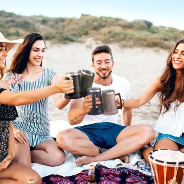 Термокружка для пива Ideus® 710мл з нержавіючої сталі, 24oz, для Октоберфесту (Морська синя)