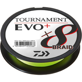 Плетена рибальська волосінь Daiwa Tournament X8 EVO+ 0,18 мм 135 м салатова