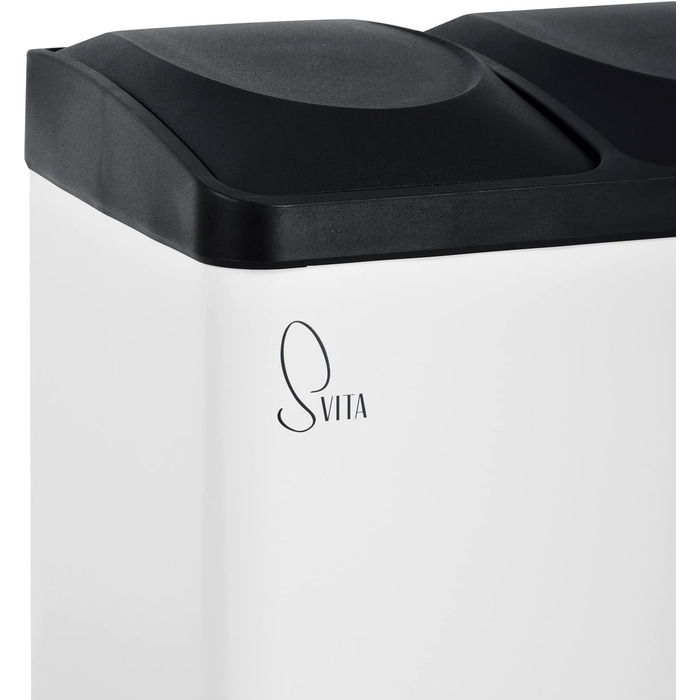 Відро для сміття SVITA TC3X20 з педаллю, 3x20л, роздільне, біле - 45 літрів, для кухні