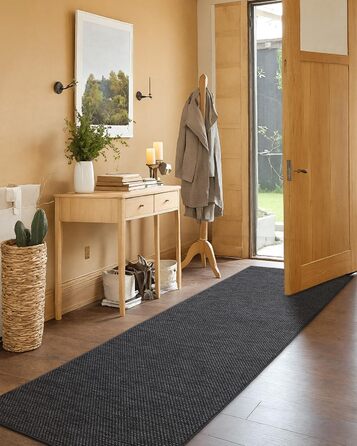 Килимок кухонний неслизький, 61x183 см, сірий, 4 мм, для кухні, перед пральною машиною, коридору