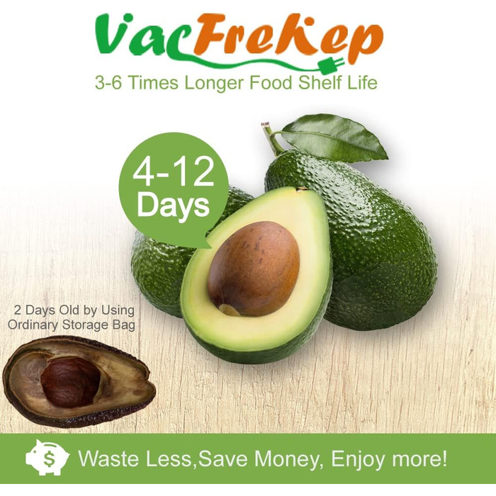 VacFreKep 200 Bag 28x40cm Vacuum Bags, Vacuum Sealer Bags for Food, BPA-Free Sous Vide Vacuum Bags, Bags for Vacuum Sealers and Foil Sealing Devices Suitable