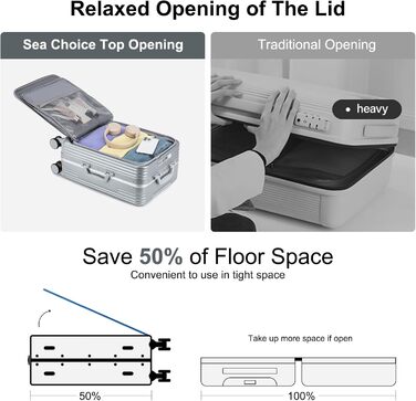 Чемодан-валіза Sea Choice 2 в 1 (55/78 см) з TSA замком та тримачем для напоїв, зелений