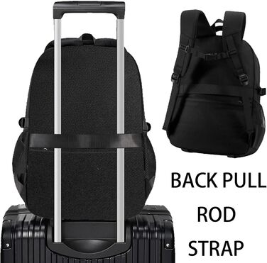 Чорний шкільний рюкзак для підлітків та дорослих: міцний, водонепроникний, для середньої школи та гімназії