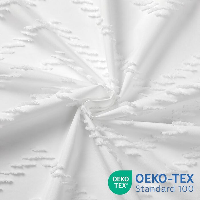 Водонепроникна штора для душу з тканини 180x190 см, 260 GSM, антигрибкова, сіра (біло-бохо) - Преміум якість