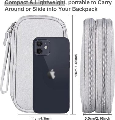 Органайзер для подорожей DDgro, водонепроникний, сірий, розмір S