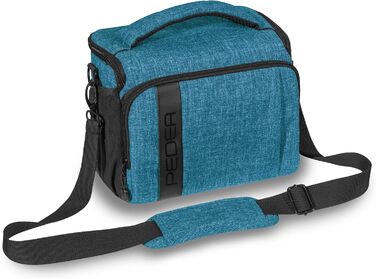 Сумка для камери Pedea: стильна модель для DSLR/SLR камер з дощем. XL, блакитна, на плече