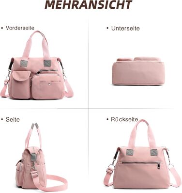 Сумка жіноча DIRRONA велика шопер – містка сумка через плече для міста, роботи, університету та подорожей, рожевий