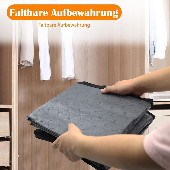 Коробка для зберігання під ліжко Flow Fire, 90L, 4 шт., з кришкою, складна, для постільної білизни та одягу