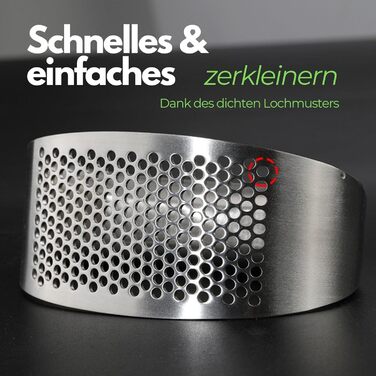 Прес для часнику CLOVE з подрібнювачем та скребком, нержавіюча сталь 18/10, ручна, для кухні