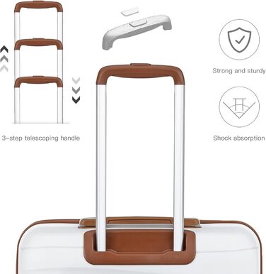 Чемодан-валіза KONO 55см: легкий, з TSA замком та 4 колесами (чорний)