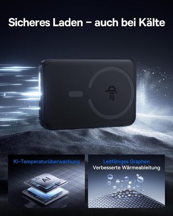 Power Bank Baseus EnerFill MagSafe 10000mAh з PD 22.5W та бездротовою зарядкою 15W (Qi2), чорний