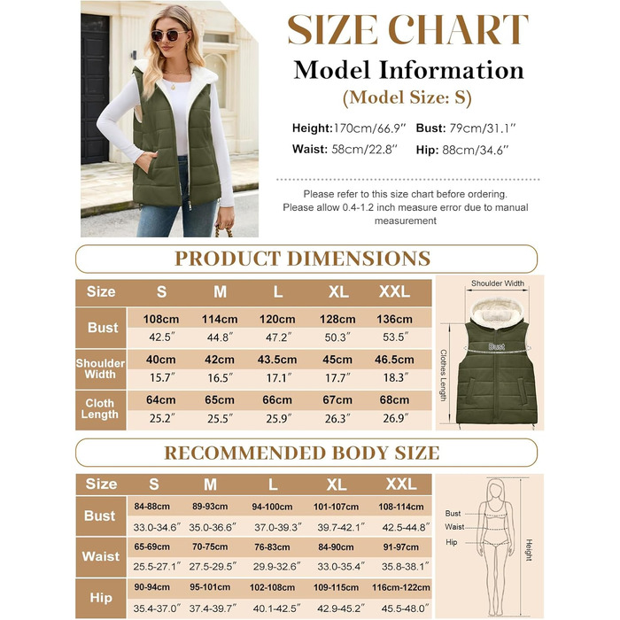 Жіноча тепла степкова жилетка Yuson з капюшоном, без рукавів, на осінь-зиму, військовий колір, розмір L