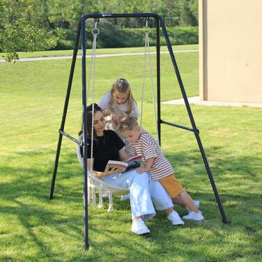 Hammock Stand, Hanging Chair Stand, Maximum Load 150 kg, Hammock Stand, for Indoor or Outdoor Use, with Stand (black)