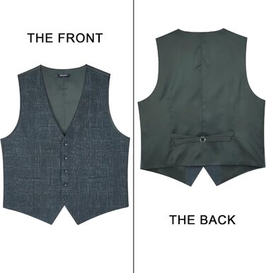 Жилет чоловічий HISDERN в клітинку, класичний, з бавовни, для весілля, в стилі 'Hahnentritt', під костюм (XXL, темно-синій)