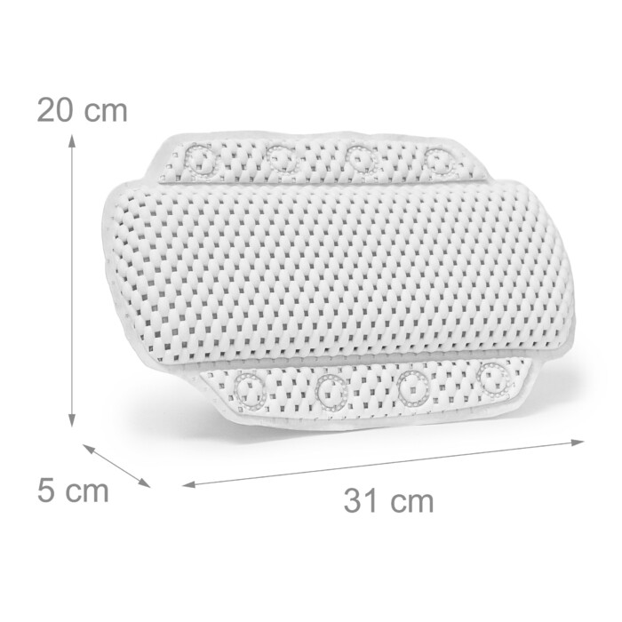 Relaxdays Neck Pillow Bathtub White