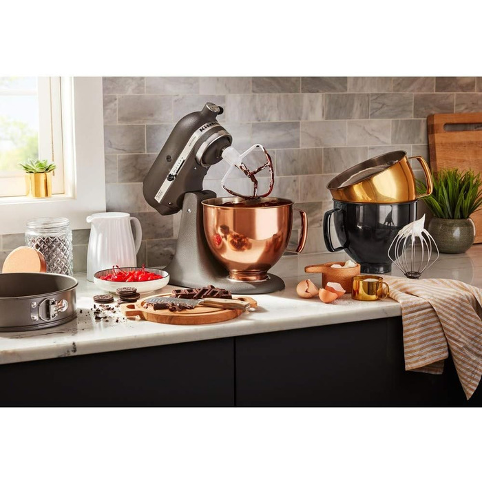 Миска з нержавіючої сталі KitchenAid 4,8 л, чорна, модель 5KSM5SSBRB