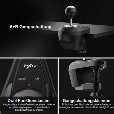 PXN V99 Формульний кермо для гонок на ПК, Xbox One, Xbox Series X/S, PS4 з Force Feedback 3.2 Nm, педалі з перемиканням передач та Hall-ефектом