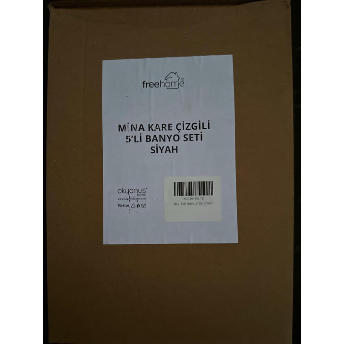 Набір аксесуарів для ванної кімнати Luxus Modern: тримач для зубних щіток, стакан, контейнер для ватних паличок, тримач для туалетного йоржика, мильниця, сміттєвий бачок, дозатор мила (5 предметів, чорний)