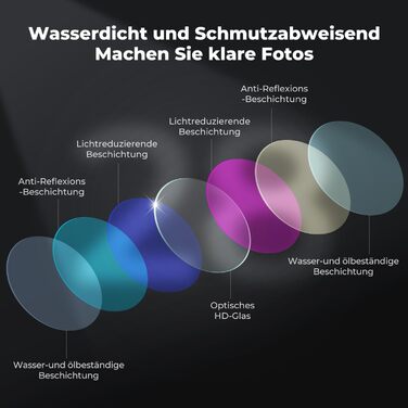 Набір фільтрів K&F Concept ND для DJI Osmo Action 6: ND8, ND16, ND32, ND64, CPL, Black Mist (5 шт.)
