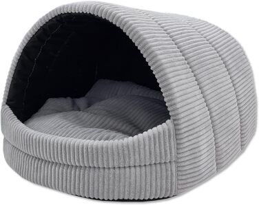 Будка для собак ODOLPLUSZ Hundehütte, сіра, Cord, розмір M - комфортна, зручна, для собак та котів