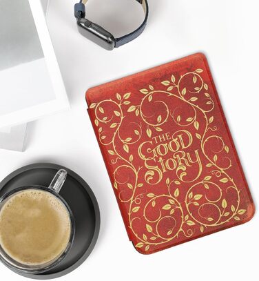 Чохол-книжка kwmobile для Kobo Clara 2E / Tolino Shine 4 - з візерунком єгипетських ієрогліфів (золото, чорний, темно-синій, жовтий)