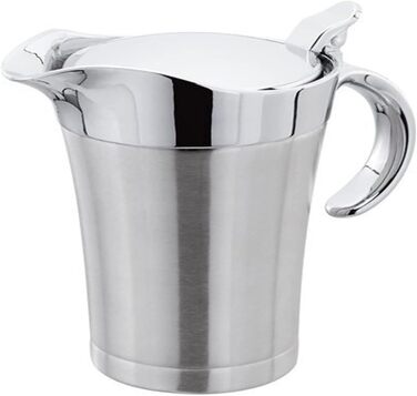Thermo Sauciere Double 304 Stainless Steel 750ml Insulated Saucepan/Gravy Boat/Sauce Bowl with Lid for Serving Sauce, Vanilla Sauce, Cream, Sauce