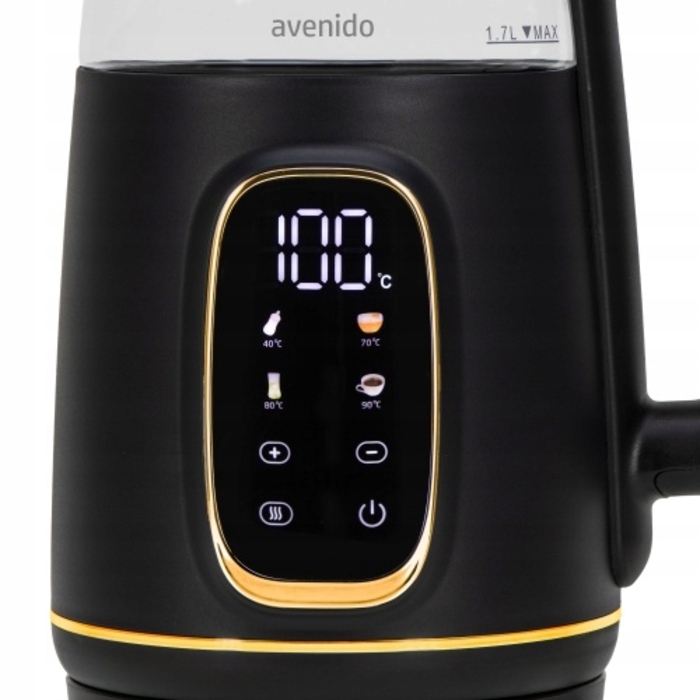 Електричний чайник Avenido AV1309, 2200 Вт, 1,7 л, чорний