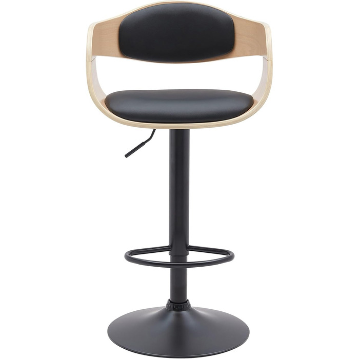 Kingston Adjustable Bar Stool with Premium Faux Leather Upholstery - Durable Metal Frame, 330lb Capacity