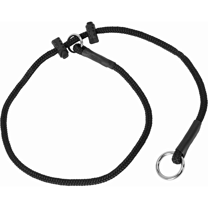 Нашийник для собак Dingo Gear, ручної роботи, міцний шнур, 2 обмежувачі, водонепроникний, для K9-тренувань, IGP, агітація, перехоплення, слухняність, чорний, L (S04049)