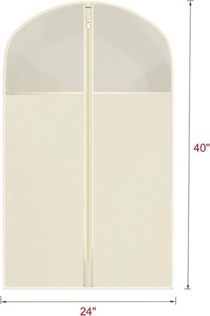 Чохли для одягу Univivi для чоловіків (10 шт.) 40' x 24', з вікном та кріпленням для ID, для костюмів, жакетів, суконь, сорочок та пальто, не тканиний